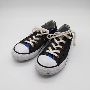 Converse Little Boys Black and Blue Sneakers Sz 10